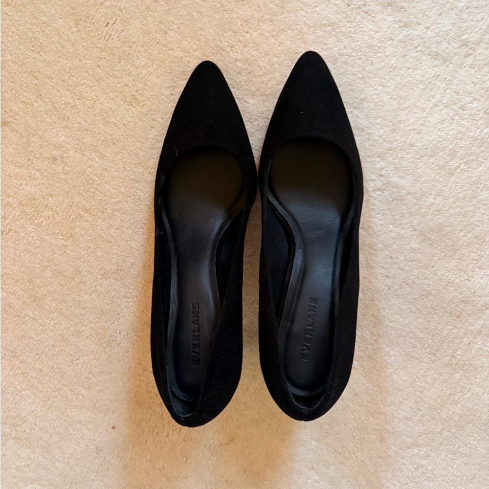 Everlane Women's Black Suede Banana Pump